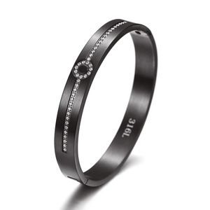 Stainless Steel diamond bangle bracelet
